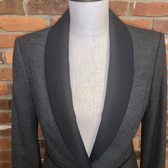 BCBGMAXAZRIA Gray Bowie Tuxedo Blazer Size XS - Picture 2 of 6